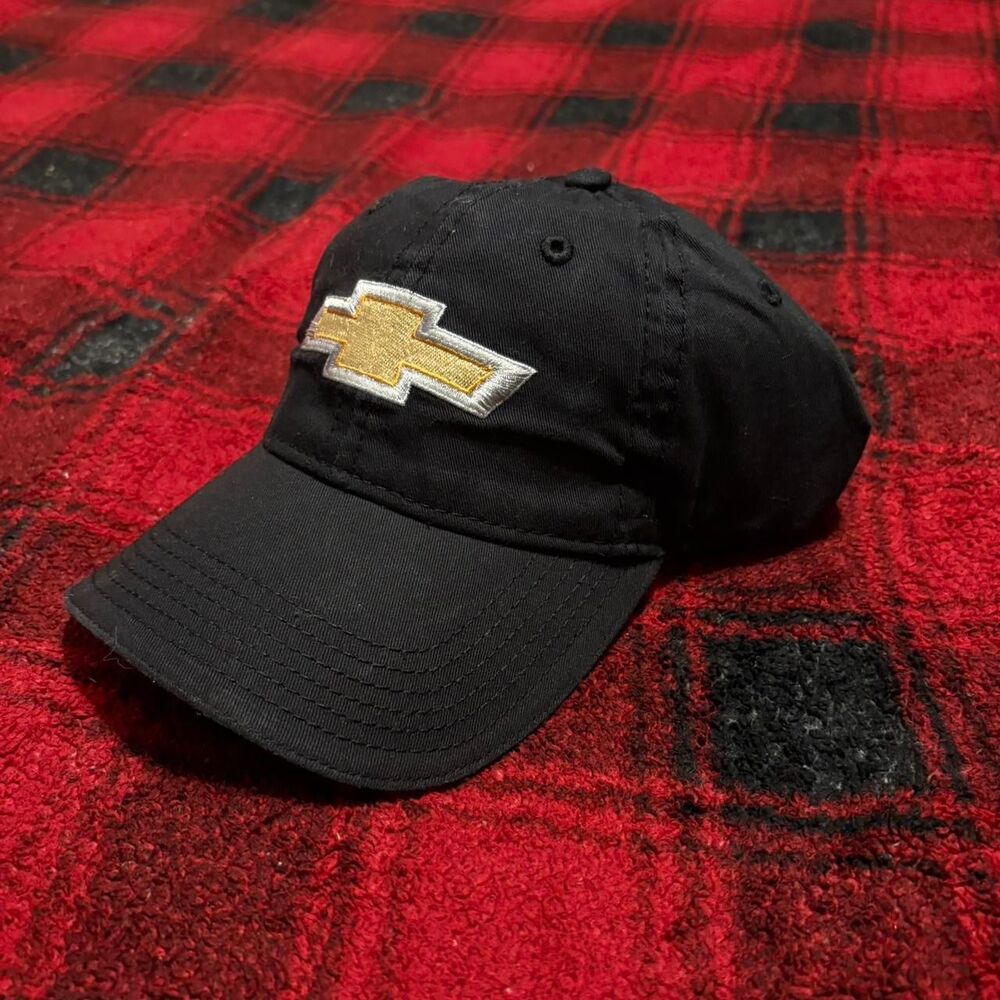 Chevrolet Men's Black Hat with chevy bowtie logo